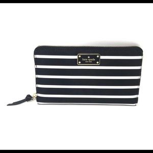 Kate Spade Kaden Wilson Stripe Zip Wallet